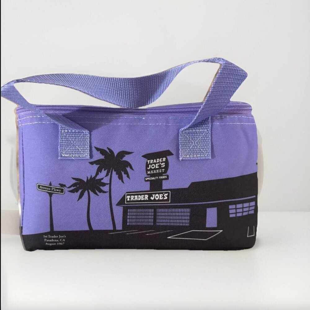 NWT Trader Joe’s Mini Insulated Tote in Lavender … - image 2